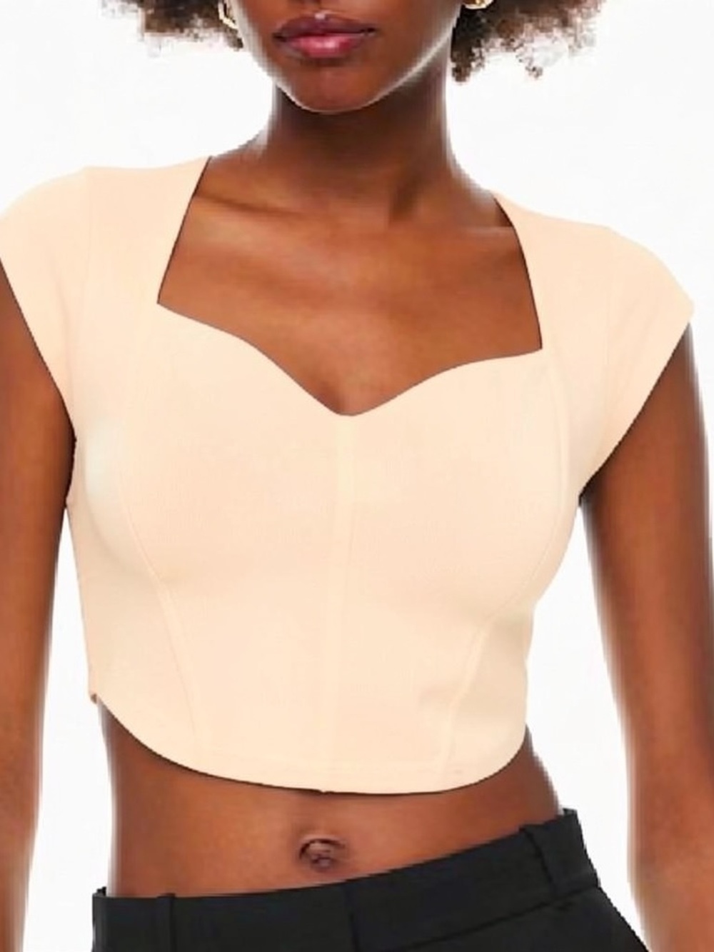 Aritzia Babaton Sculpt Knit Carnegie Top Cream